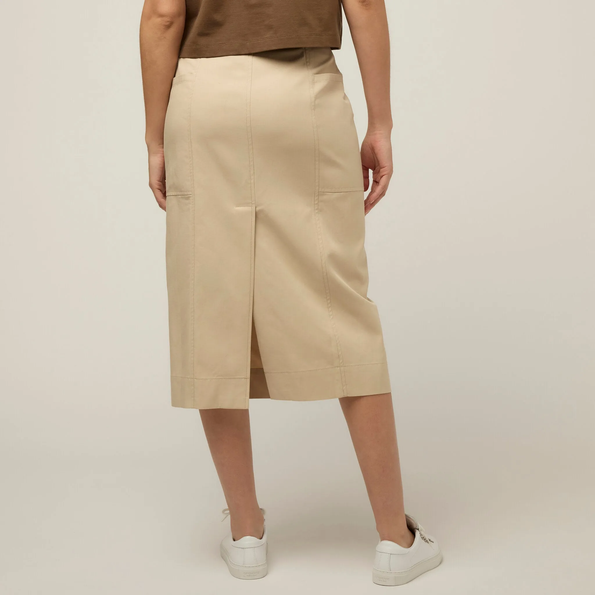 Tencel Cotton Midi Skirt