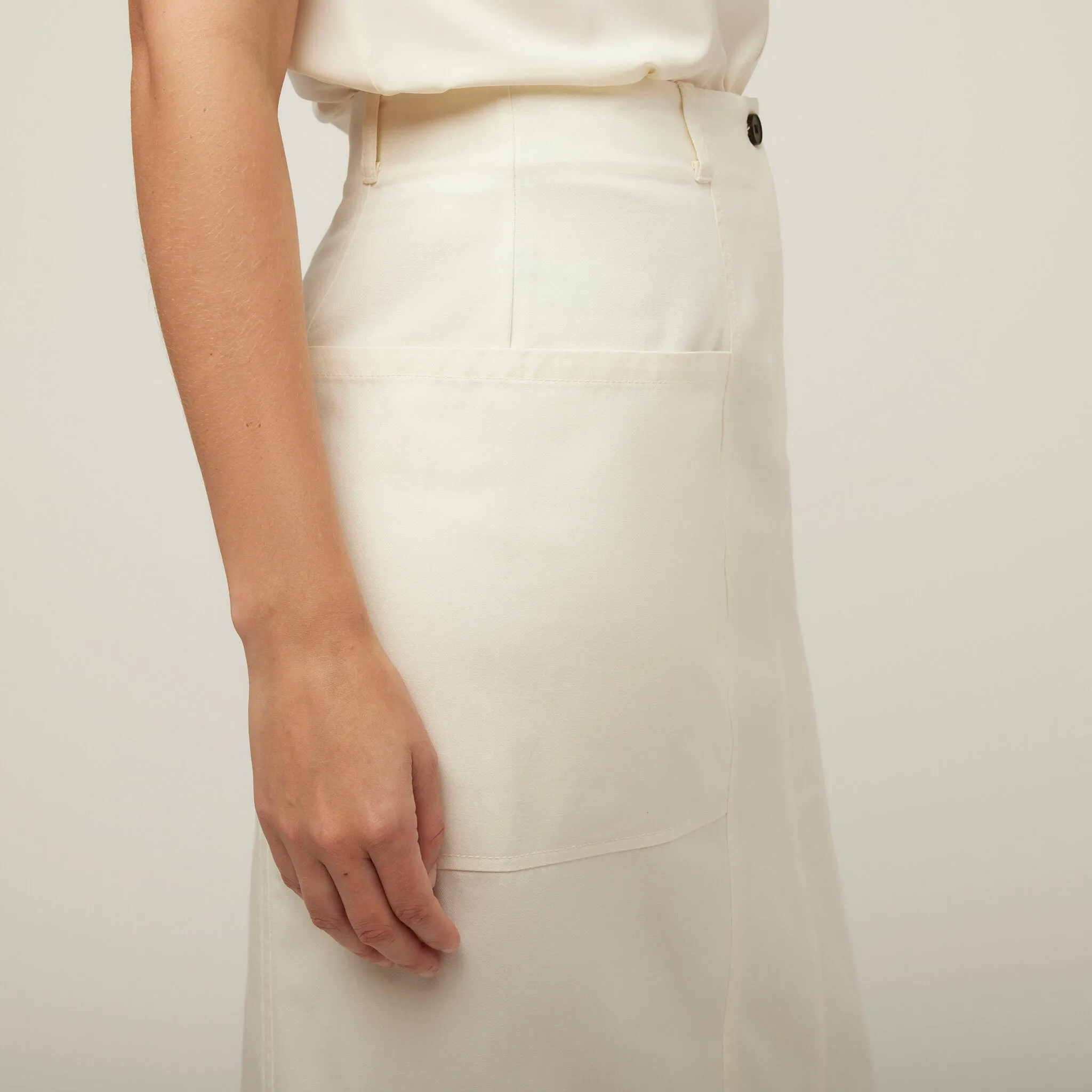 Tencel Cotton Midi Skirt