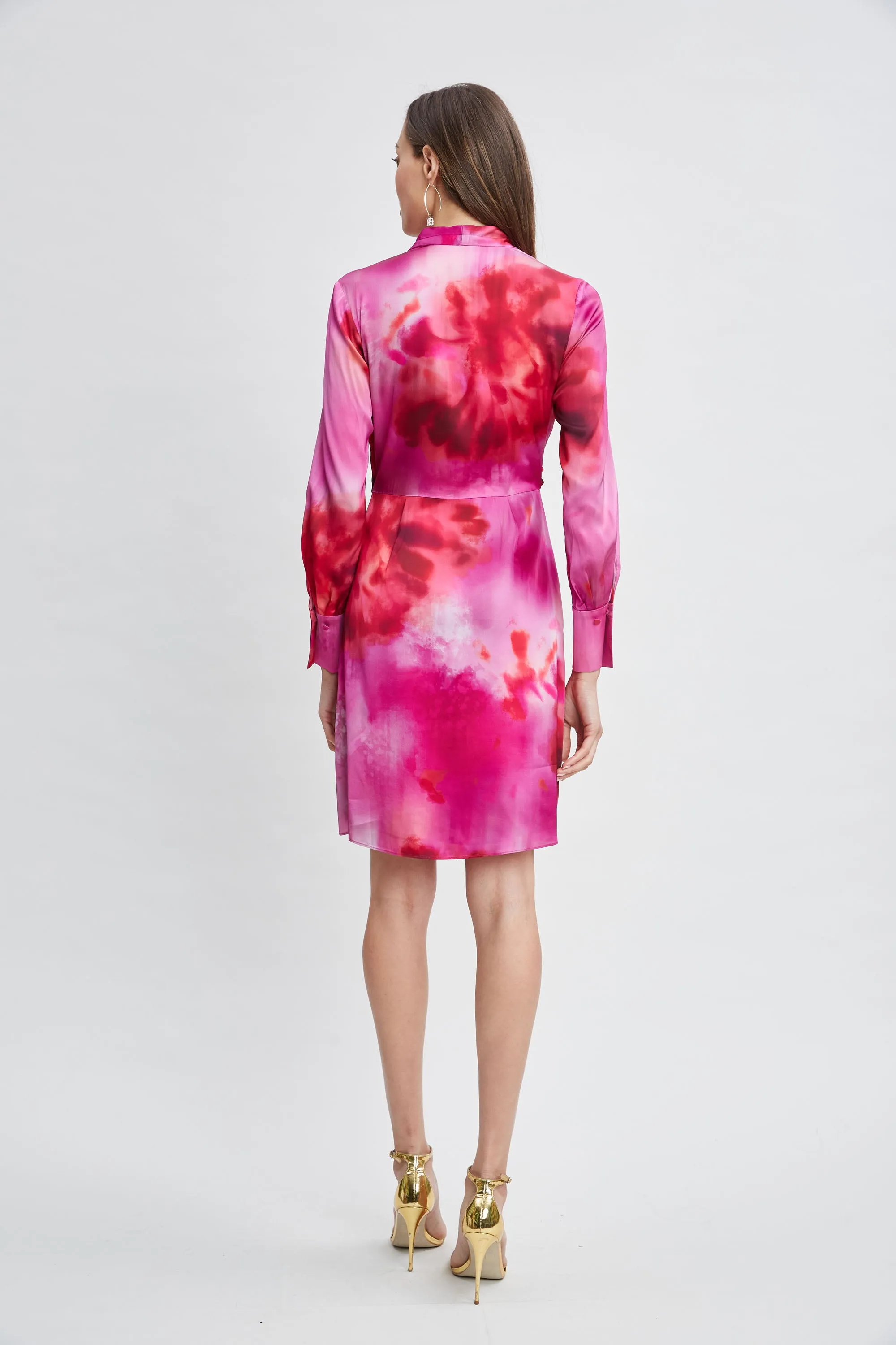Venetian Glass Mock Wrap Dress