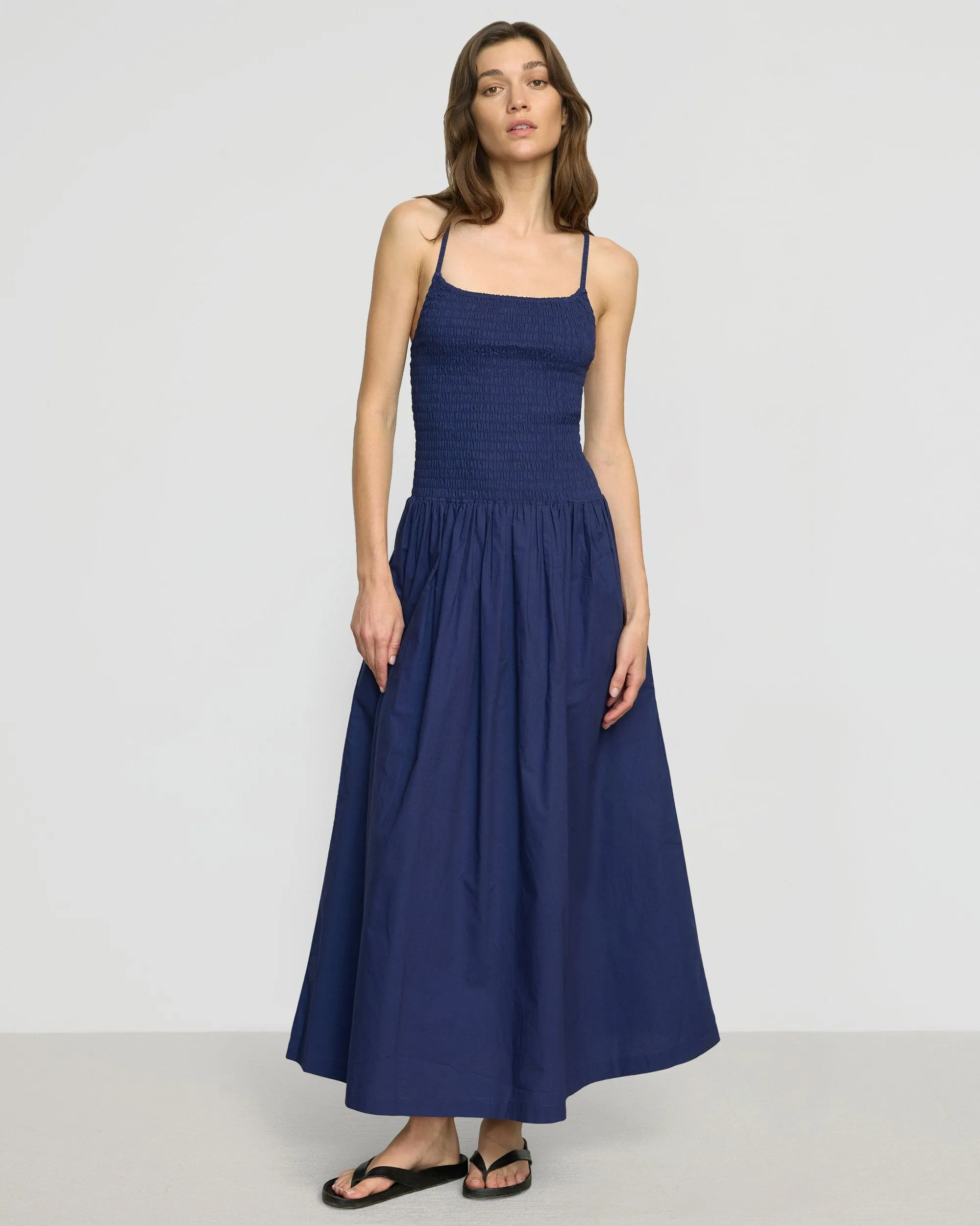 Venus Smocked Midi Dress