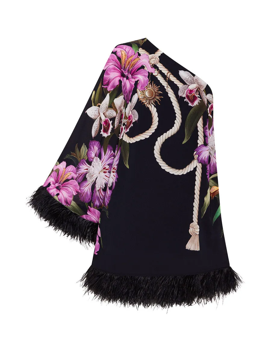 Vida Crepe Mini Dress - Painterly Flower - SALE